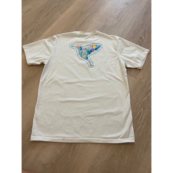 Bird Dogs T-Shirt Men's Med White Crew Neck Big Graphic Logo on Back Activewear - Picture 4 of 5
